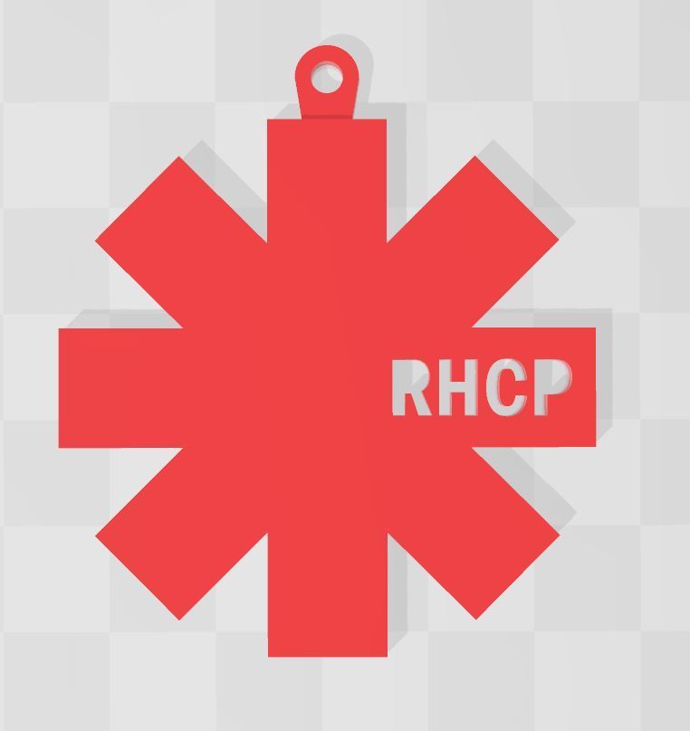 STL file red hot chili peppers keychain・Template to download and 3D